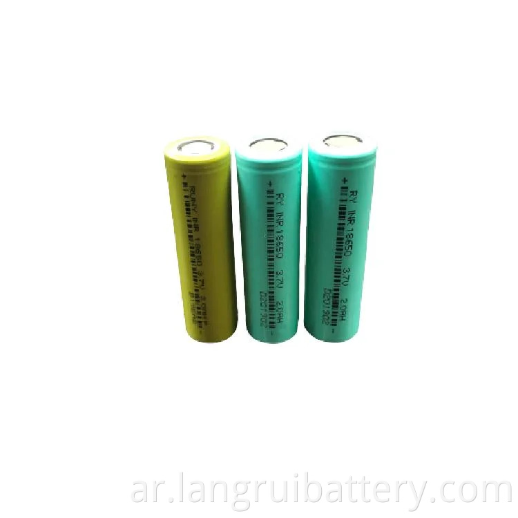 18650 NCM 3.7V 2000mAh Lithium Ion Battery Cell لنظام الطاقة الشمسية